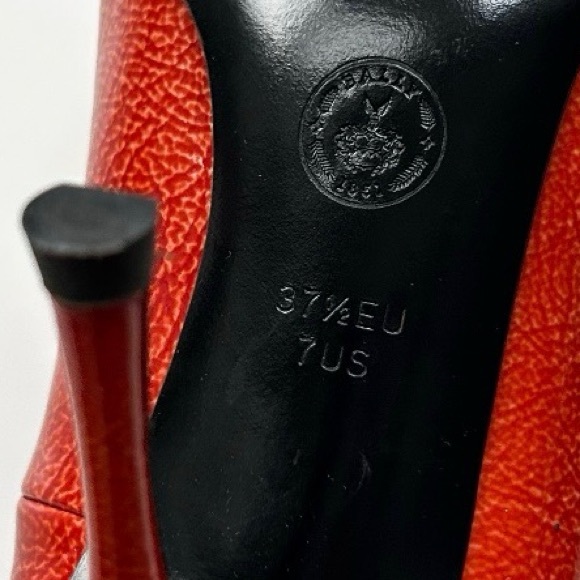 Bally Patent Heels Pumps Gold Logo - Picture 8 of 8